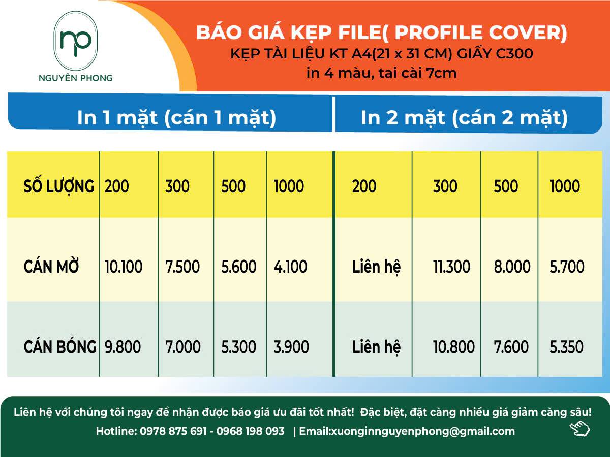 báo giá in kẹp file